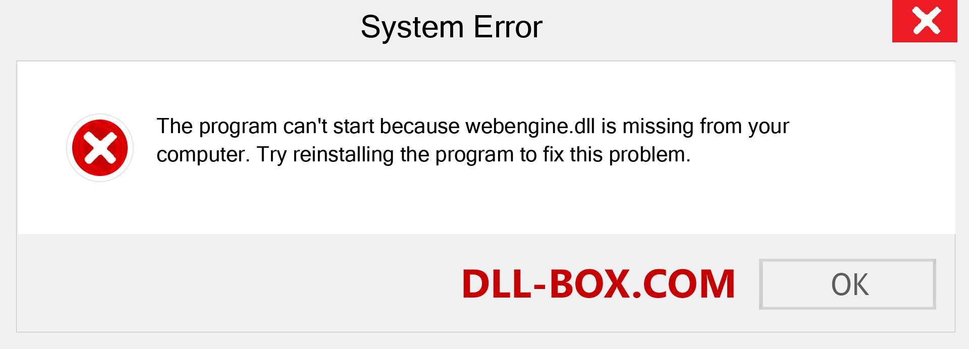 webengine.dll file is missing?. Download for Windows 7, 8, 10 - Fix  webengine dll Missing Error on Windows, photos, images